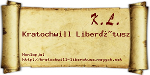 Kratochwill Liberátusz névjegykártya